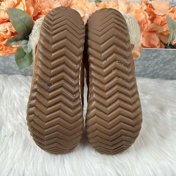 Sorel Out & About Women’s Tan Suede Slip On Winter Booties Sherpa Lined Sz 7.5 - Picture 8 of 11